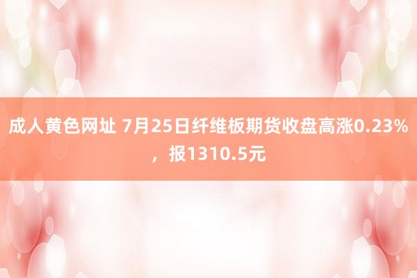 成人黄色网址 7月25日纤维板期货收盘高涨0.23%，报1310.5元