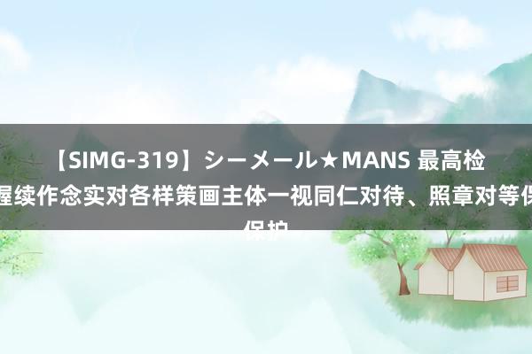 【SIMG-319】シーメール★MANS 最高检：握续作念实对各样策画主体一视同仁对待、照章对等保护