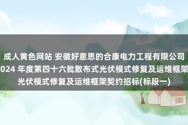 成人黄色网站 安徽好意思的合康电力工程有限公司中标越秀新动力 2024 年度第四十六批散布式光伏模式修复及运维框架契约招标(标段一)