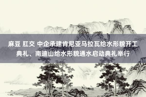 麻豆 肛交 中企承建肯尼亚马拉瓦给水形貌开工典礼、南迪山给水形貌通水启动典礼举行