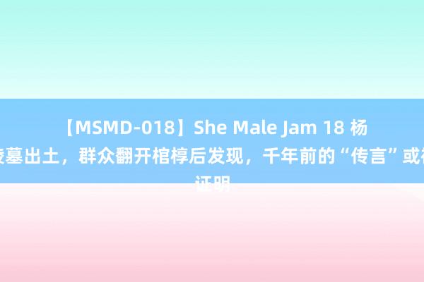 【MSMD-018】She Male Jam 18 杨玉环陵墓出土，群众翻开棺椁后发现，千年前的“传言”或被证明