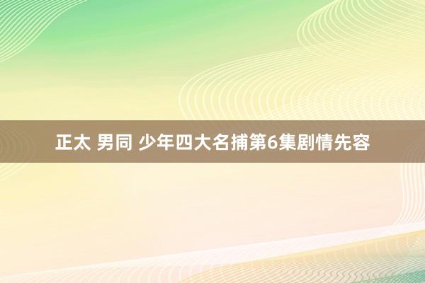 正太 男同 少年四大名捕第6集剧情先容