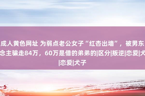 成人黄色网址 为弱点老公女子“红杏出墙”，被男东说念主骗走84万，60万是借的弟弟的|区分|叛逆|恋爱|犬子